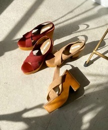 REDYAZEL | フェイクスエードウッドソールサンダル(サンダル)