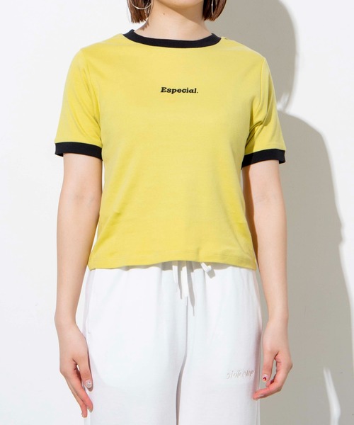 WEGO（ウィゴー）の「WEGO/バイカラーリンガーT（Tシャツ/カットソー・レディース・ライム/その他1・FREE）」の8枚目の写真