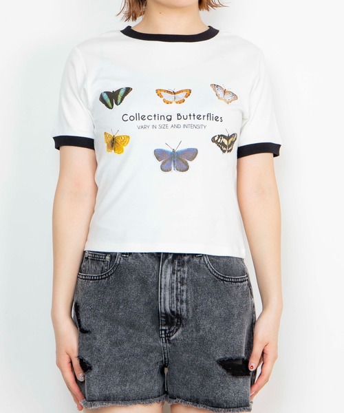 WEGO（ウィゴー）の「WEGO/バイカラーリンガーT（Tシャツ/カットソー・レディース・ライム/その他1・FREE）」の7枚目の写真