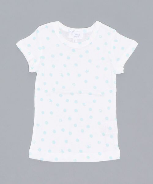 HAKKA BABY（ハッカベビー）の「[ベビー]ドットプリントインナー半袖肌着Tシャツ（Tシャツ/カットソー・キッズ・オレンジ/ブルー/ピンク・L）」の2枚目の写真