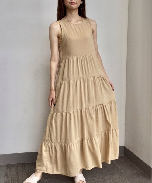 GAP（ギャップ）の「ノースリーブミディワンピース（ワンピース