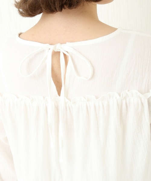 libelle more(リベル モア)の「コットンガーゼ ティアードチュニック(Tシャツ/カットソー・レディース・カーキ/オフホワイト/ブラウン/ブラック・M/L)」の16枚目の写真