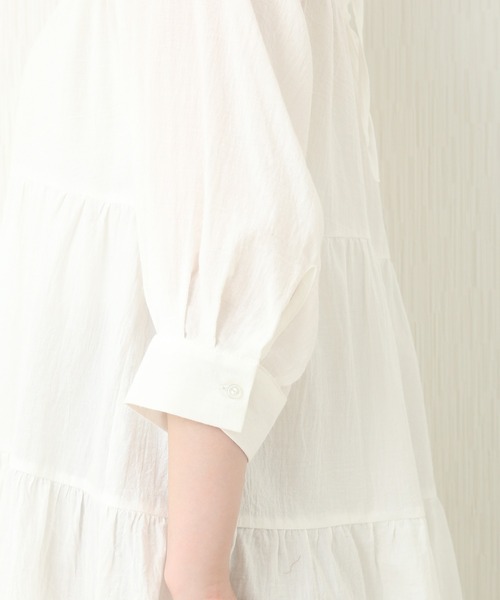 libelle more(リベル モア)の「コットンガーゼ ティアードチュニック(Tシャツ/カットソー・レディース・カーキ/オフホワイト/ブラウン/ブラック・M/L)」の17枚目の写真