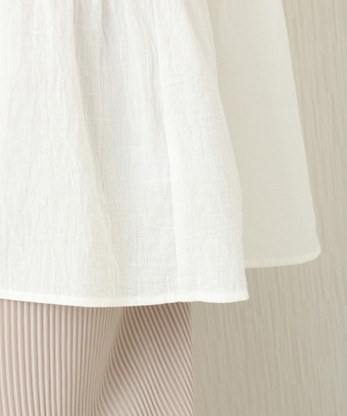 libelle more(リベル モア)の「コットンガーゼ ティアードチュニック(Tシャツ/カットソー・レディース・カーキ/オフホワイト/ブラウン/ブラック・M/L)」の18枚目の写真