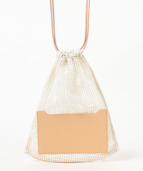 Ray BEAMS（レイビームス）の「CONTROL FREAK / メッシュ ドロスト バッグ（ショルダーバッグ・レディース・オリーブ/オフホワイト・ONE SIZE）」の5枚目の写真