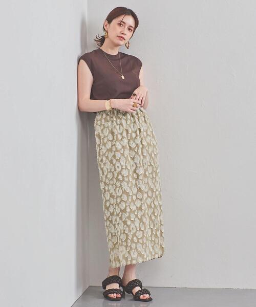 UNITED ARROWS（ユナイテッドアローズ）の「UBC LEO CUT/JQ タイトスカート（スカート・レディース・ベージュ/ブラック・38/36）」の5枚目の写真