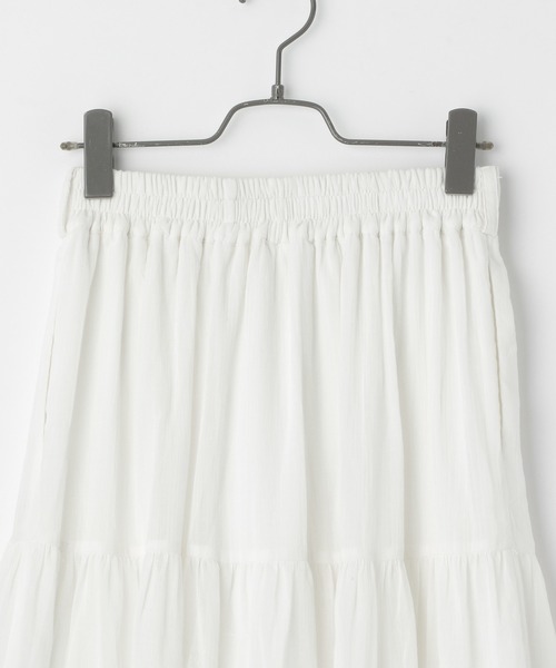 Heather（ヘザー）の「アソートティアードロングスカート　956536（スカート・レディース・アイボリー/ホワイト/ブラック/グレー/ホワイト系その他・FREE）」の11枚目の写真