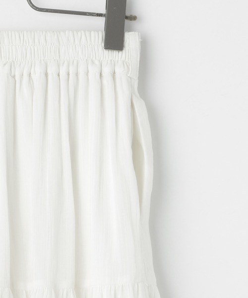 Heather（ヘザー）の「アソートティアードロングスカート　956536（スカート・レディース・アイボリー/ホワイト/ブラック/グレー/ホワイト系その他・FREE）」の12枚目の写真