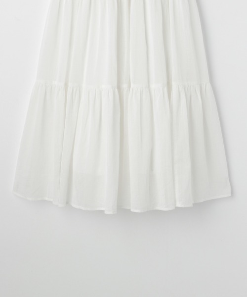 Heather（ヘザー）の「アソートティアードロングスカート　956536（スカート・レディース・アイボリー/ホワイト/ブラック/グレー/ホワイト系その他・FREE）」の13枚目の写真