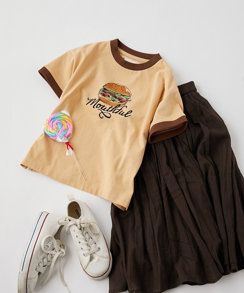 CIAOPANIC TYPY(チャオパニックティピー)の「【KIDS】foodリンガーTee(Tシャツ/カットソー・キッズ・ベージュ/オフホワイト/サックスブルー・SMALL/MEDIUM/LARGE/X-LARGE/XX-LARGE)」の12枚目の写真
