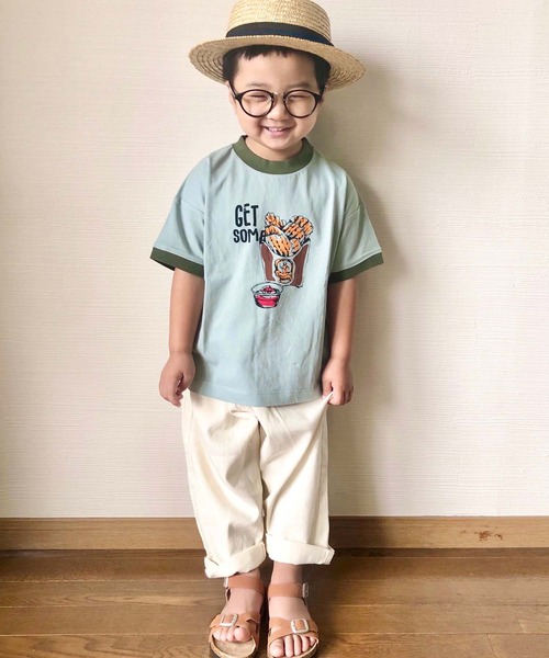 CIAOPANIC TYPY(チャオパニックティピー)の「【KIDS】foodリンガーTee(Tシャツ/カットソー・キッズ・ベージュ/オフホワイト/サックスブルー・SMALL/MEDIUM/LARGE/X-LARGE/XX-LARGE)」の16枚目の写真
