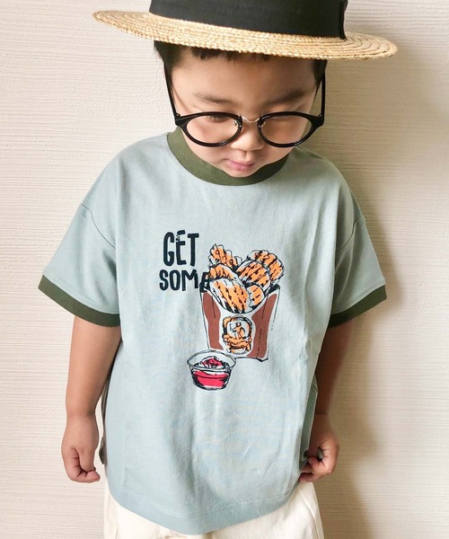 CIAOPANIC TYPY(チャオパニックティピー)の「【KIDS】foodリンガーTee(Tシャツ/カットソー・キッズ・ベージュ/オフホワイト/サックスブルー・SMALL/MEDIUM/LARGE/X-LARGE/XX-LARGE)」の13枚目の写真