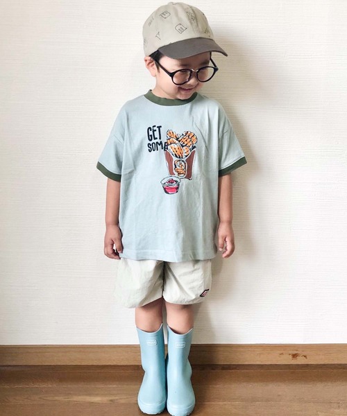 CIAOPANIC TYPY(チャオパニックティピー)の「【KIDS】foodリンガーTee(Tシャツ/カットソー・キッズ・ベージュ/オフホワイト/サックスブルー・SMALL/MEDIUM/LARGE/X-LARGE/XX-LARGE)」の17枚目の写真