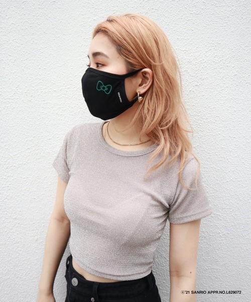 FIG&VIPER（フィグアンドバイパー）の「ハローキティフェイスマスク（マスク・レディース・ホワイト/ブラック/ライトパープル・FREE）」の8枚目の写真