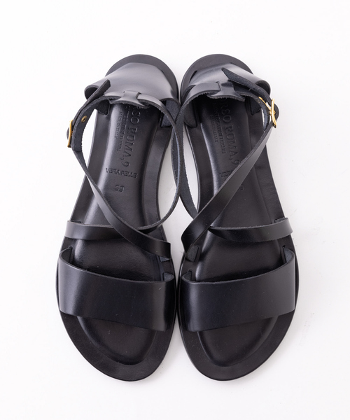 CORSO ROMA,9(コルソローマ)の「【CORSO ROMA 9/コルソローマノーヴェ】 クロスサンダル(サンダル・レディース・ダークブラウン/ブラック・39/37/38/36)」の7枚目の写真