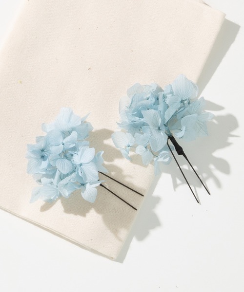 ゆかた館グレース（ユカタカングレース）の「髪飾り　アジサイ（和装小物・レディース・ホワイト/パープル/ピンク/ブルー/グリーン/ベージュ/ラベンダー・FREE）」の8枚目の写真