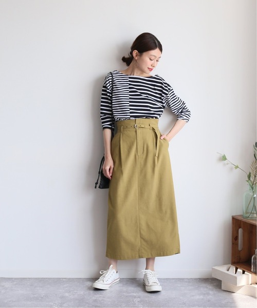 SLOBE IENA(スローブイエナ)の「パッチワークボーダープルオーバー【手洗い可能】◆(Tシャツ/カットソー・レディース・ブラック系その他/ブルー系その他・FREE)」の3枚目の写真