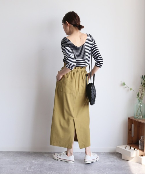 SLOBE IENA(スローブイエナ)の「パッチワークボーダープルオーバー【手洗い可能】◆(Tシャツ/カットソー・レディース・ブラック系その他/ブルー系その他・FREE)」の19枚目の写真