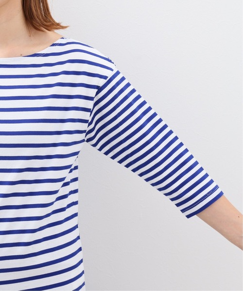 SLOBE IENA(スローブイエナ)の「パッチワークボーダープルオーバー【手洗い可能】◆(Tシャツ/カットソー・レディース・ブラック系その他/ブルー系その他・FREE)」の11枚目の写真