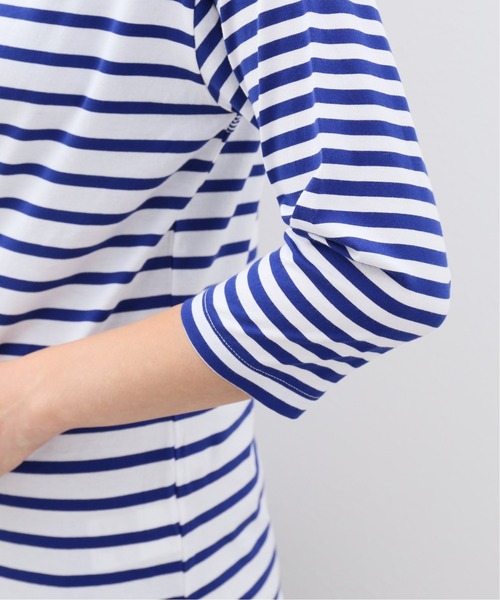 SLOBE IENA(スローブイエナ)の「パッチワークボーダープルオーバー【手洗い可能】◆(Tシャツ/カットソー・レディース・ブラック系その他/ブルー系その他・FREE)」の12枚目の写真