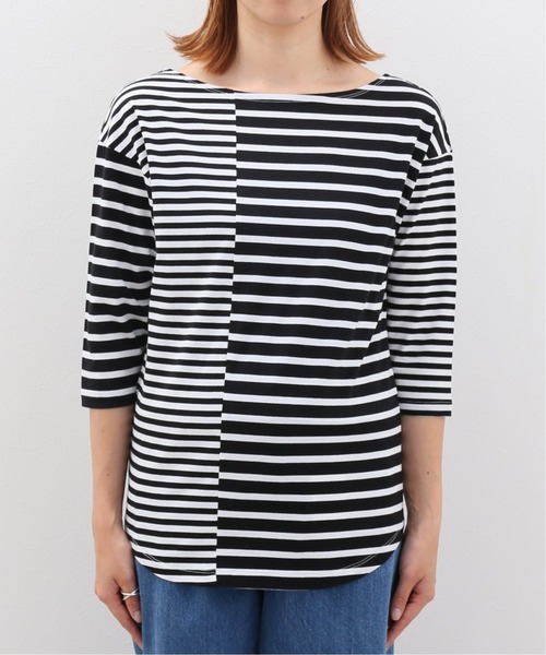 SLOBE IENA(スローブイエナ)の「パッチワークボーダープルオーバー【手洗い可能】◆(Tシャツ/カットソー・レディース・ブラック系その他/ブルー系その他・FREE)」の16枚目の写真