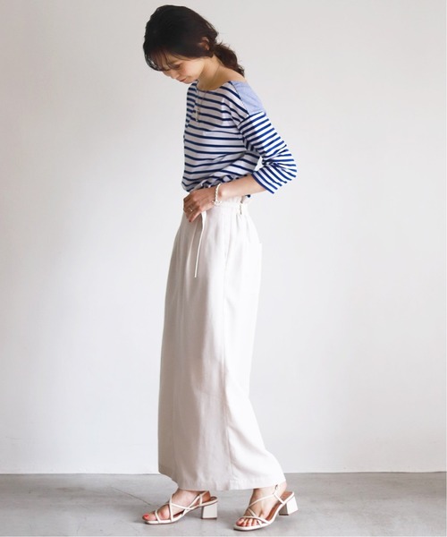 SLOBE IENA(スローブイエナ)の「パッチワークボーダープルオーバー【手洗い可能】◆(Tシャツ/カットソー・レディース・ブラック系その他/ブルー系その他・FREE)」の22枚目の写真