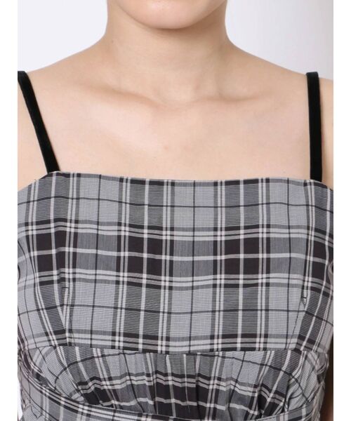 MERCURYDUO（マーキュリーデュオ）の「シアーチェックロングキャミワンピース（ワンピース・レディース・ブラック/ブラウン・FREE）」の14枚目の写真