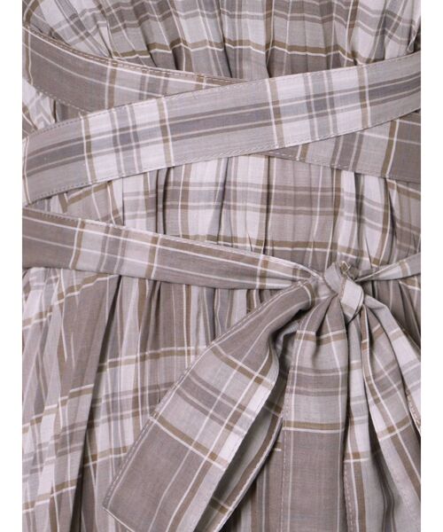 MERCURYDUO（マーキュリーデュオ）の「シアーチェックロングキャミワンピース（ワンピース・レディース・ブラック/ブラウン・FREE）」の17枚目の写真