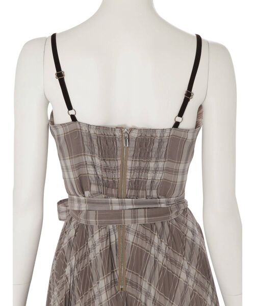 MERCURYDUO（マーキュリーデュオ）の「シアーチェックロングキャミワンピース（ワンピース・レディース・ブラック/ブラウン・FREE）」の21枚目の写真