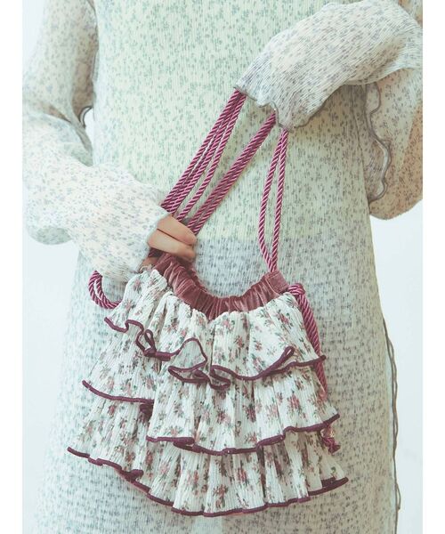 merry jenny（メリージェニー）の「gardenティアードポシェット（ハンドバッグ・レディース・パープル/オレンジ/ミント・FREE）」の3枚目の写真