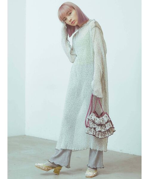 merry jenny（メリージェニー）の「gardenティアードポシェット（ハンドバッグ・レディース・パープル/オレンジ/ミント・FREE）」の11枚目の写真