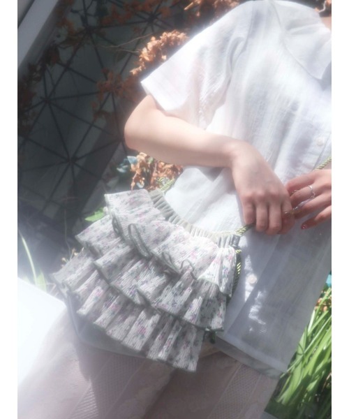 merry jenny（メリージェニー）の「gardenティアードポシェット（ハンドバッグ・レディース・パープル/オレンジ/ミント・FREE）」の2枚目の写真