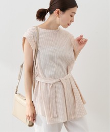 SLOBE IENA | ストライプ楊柳プルオーバー【手洗い可能】◆(Tシャツ/カットソー)