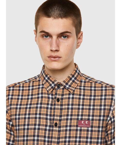 楽天市場】ディーゼル DIESEL タータンチェックシャツ 長袖 メンズ S