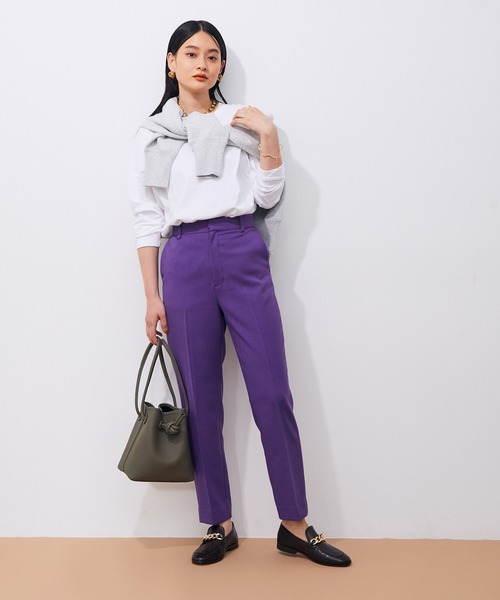 ADAM ET ROPE'（アダムエロペ）の「【一部WEB限定】クルーネックコットン長袖TEE（Tシャツ/カットソー・レディース・ホワイト/ピンク/ブラック系その他・FREE）」の22枚目の写真