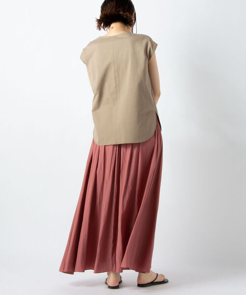 NOLLEY’S Sophi(ノーリーズソフィ)の「ライトタンブラー割繊マキシスカート(スカート・レディース・チャコールグレー/ベージュ/サーモンピンク・38/36)」の11枚目の写真