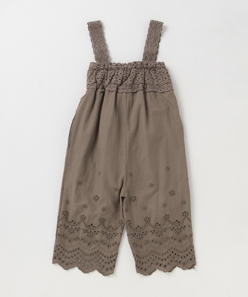 petit main（プティマイン）の「【リンク】レースオールインワン（つなぎ/オールインワン・キッズ・モカ/キナリ・90cm/110cm/100cm/120cm/130cm）」の4枚目の写真