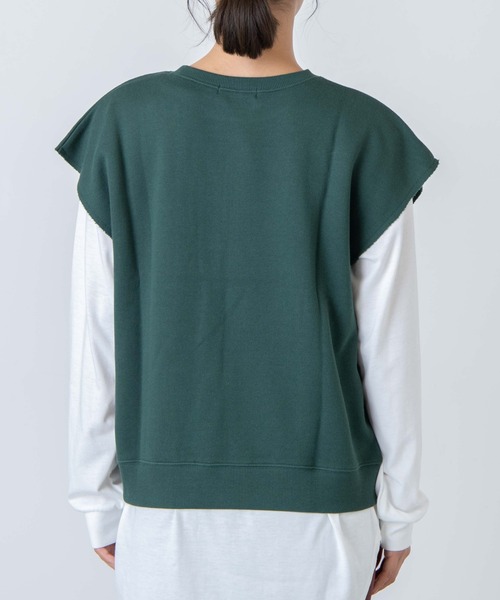 WEGO（ウィゴー）の「WEGO/クルーネックスウェットベスト（ベスト・レディース・ダークグリーン/オートミール/その他1/ネイビー・FREE）」の14枚目の写真