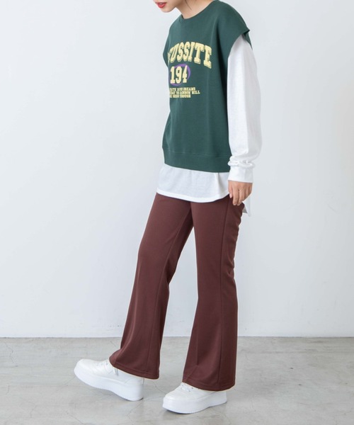 WEGO（ウィゴー）の「WEGO/クルーネックスウェットベスト（ベスト・レディース・ダークグリーン/オートミール/その他1/ネイビー・FREE）」の9枚目の写真