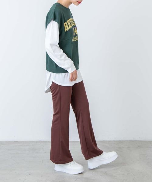 WEGO（ウィゴー）の「WEGO/クルーネックスウェットベスト（ベスト・レディース・ダークグリーン/オートミール/その他1/ネイビー・FREE）」の10枚目の写真