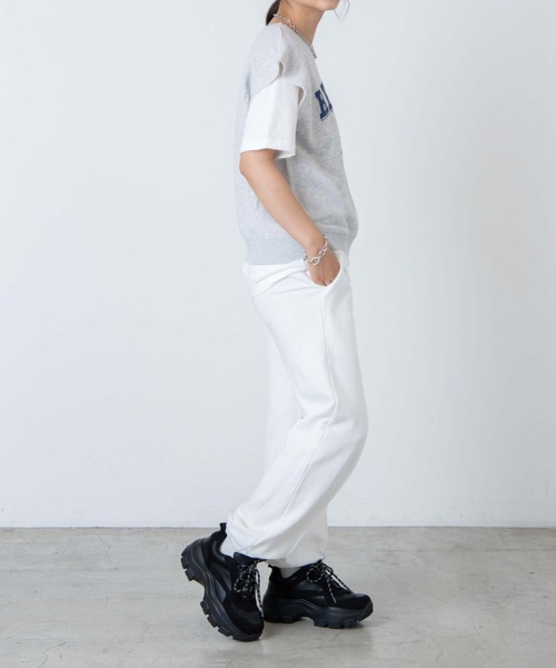 WEGO（ウィゴー）の「WEGO/クルーネックスウェットベスト（ベスト・レディース・ダークグリーン/オートミール/その他1/ネイビー・FREE）」の5枚目の写真