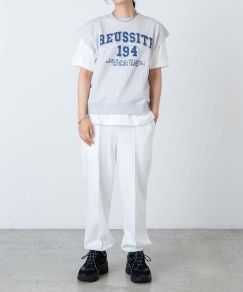 WEGO（ウィゴー）の「WEGO/クルーネックスウェットベスト（ベスト・レディース・ダークグリーン/オートミール/その他1/ネイビー・FREE）」の6枚目の写真