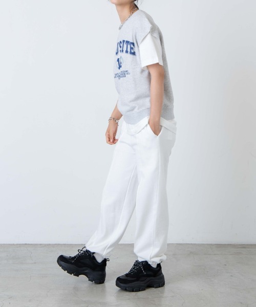 WEGO（ウィゴー）の「WEGO/クルーネックスウェットベスト（ベスト・レディース・ダークグリーン/オートミール/その他1/ネイビー・FREE）」の7枚目の写真