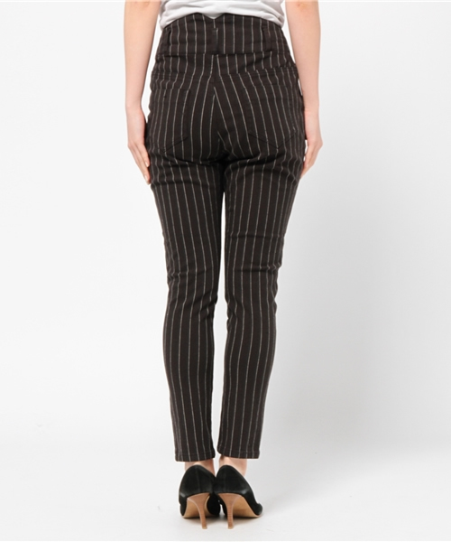 DISCOAT（ディスコート）の「【Discoat】レジメストライプハイウエストスキニー（その他パンツ・レディース・ネイビー/スミクロ・LARGE/MEDIUM/SMALL）」の6枚目の写真