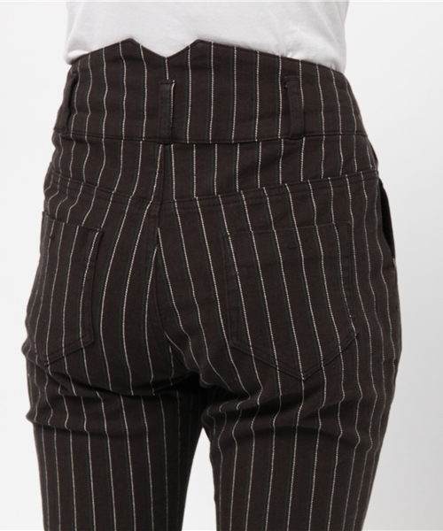 DISCOAT（ディスコート）の「【Discoat】レジメストライプハイウエストスキニー（その他パンツ・レディース・ネイビー/スミクロ・LARGE/MEDIUM/SMALL）」の8枚目の写真