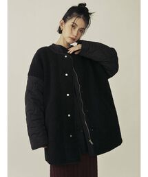 COTORICA | 袖キルティングボアリバーシブルジャケットコート(ブルゾン)