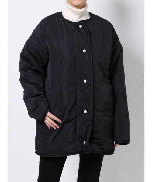 COTORICA（コトリカ）の「袖キルティングボアリバーシブルジャケット（ブルゾン・レディース・モカ/ブラック/アイボリー・FREE）」の3枚目の写真