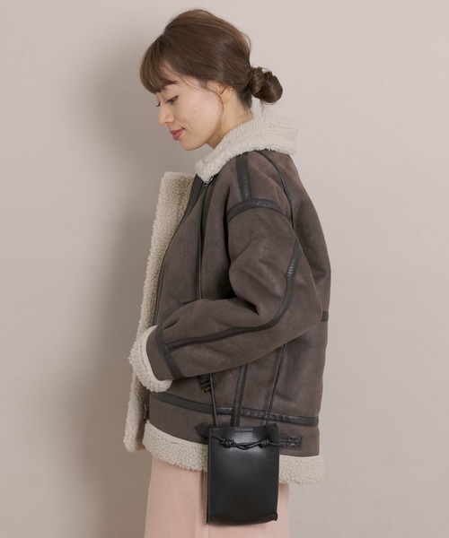 URBAN RESEARCH Sonny Label（アーバンリサーチサニーレーベル）の「ミニポシェット（ショルダーバッグ・レディース・ブラック/オフホワイト/ブルー・ONE）」の3枚目の写真
