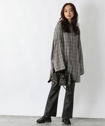 JEANASIS（ジーナシス）の「【WEB限定】グレンチェックBIGシャツLS