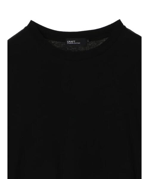 CRAFT STANDARD BOUTIQUE(クラフトスタンダードブティック)の「長袖ロングテールBIGカットプルオーバー *(Tシャツ/カットソー・メンズ・ブラック/オフホワイト・LL/M/L)」の7枚目の写真